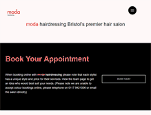 Tablet Screenshot of modahairdressing.co.uk